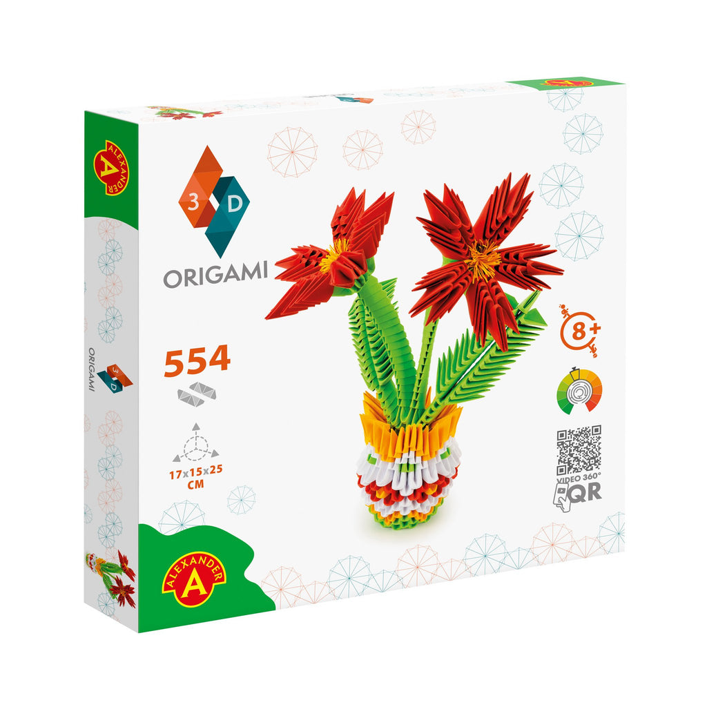 3D Model Origami Bloemen in Vaas- Papier