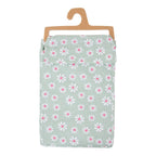 Daisy Flowers Tafelkleed Textiel groen rond 160cm