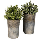 Bloempot Ø 24x39 cm Grijs Steen Bloempot Binnen