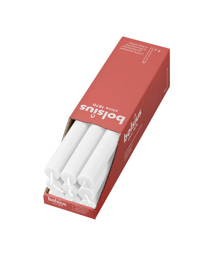 Shine rustiek tafelkaars 270/23 doos 9 Cloudy White