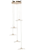J-Line plafondlamp bloem - acryl - goud - large