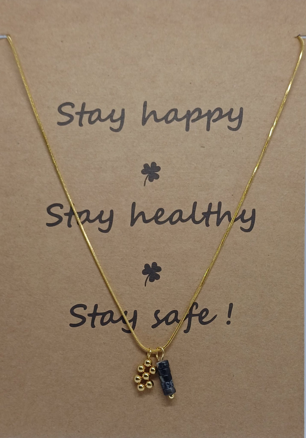 Ketting snake met bedeltje en edelsteen hanger