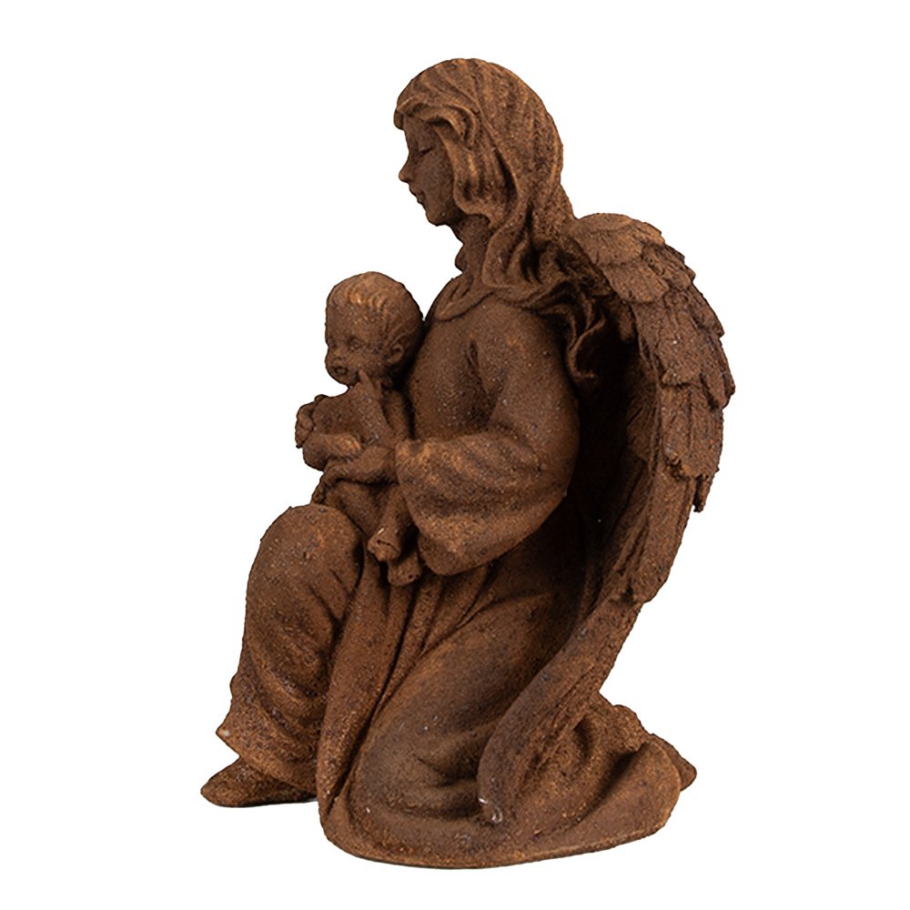 Decoratie Beeld Engel 18 cm Bruin Polyresin Religious sculpture