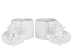 J-Line decoratie Boom - warm witte - ijzer - zwart - S - LED