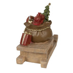 Beeld Slee 38x16x29 cm Bruin Polyresin Kerstdecoratie