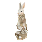 Beeld Konijn 17 cm Beige Bruin Polyresin