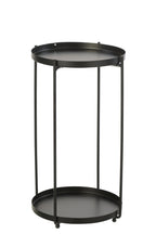 J-Line bijzettafel Rond - ijzer - zwart - S
