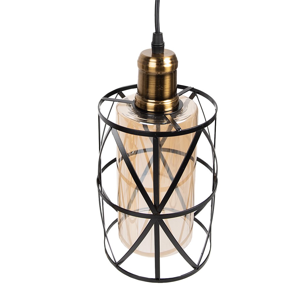 Hanglamp Ø 35x110 cm Zwart Metaal Hanglamp Eettafel