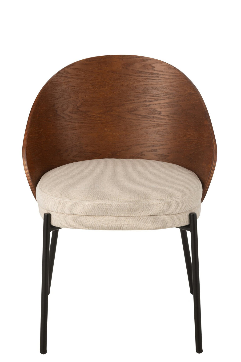 J-Line Stoel Lone Multiplex/Metaal Bruin/Beige