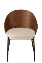 J-Line Stoel Lone Multiplex/Metaal Bruin/Beige