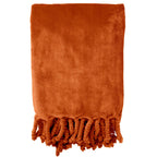 Dutch Decor Florijn - Plaid Fleece 150x200 cm - Potters Clay - oranje