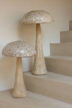 J-Line decoratie Paddenstoel - magnesium - beige - large