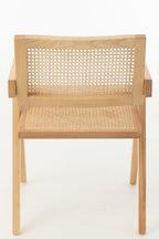 J-Line Stoel Rooster Essenhout/Rattan Naturel