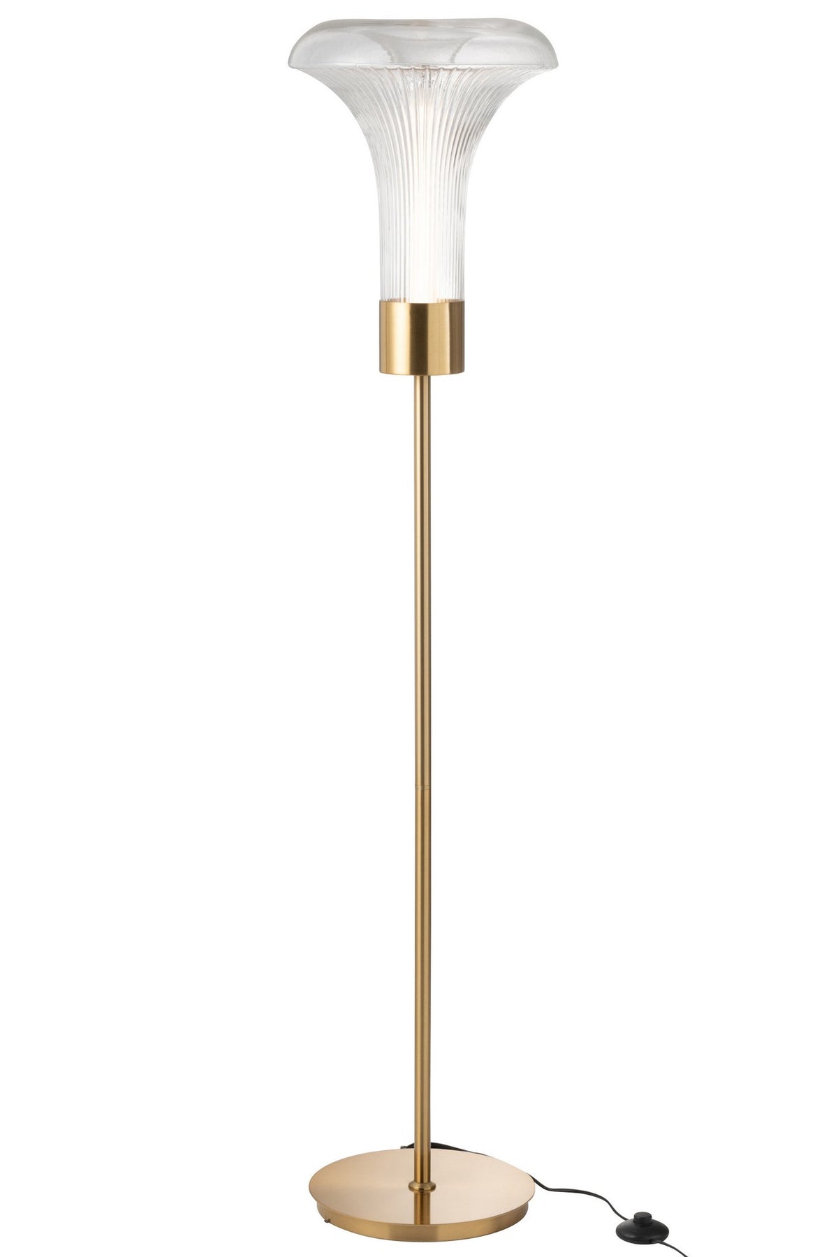 J-Line Staanlamp Led Goud Metaal Transparant