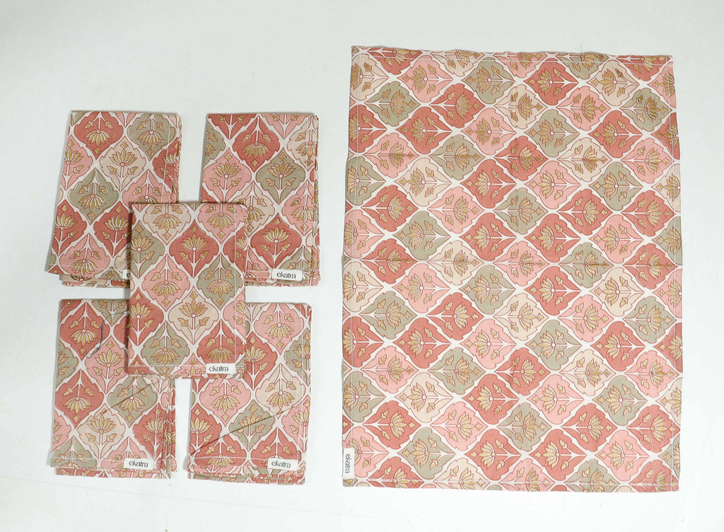 Katoenen servetten - Set van 6, diverse prints