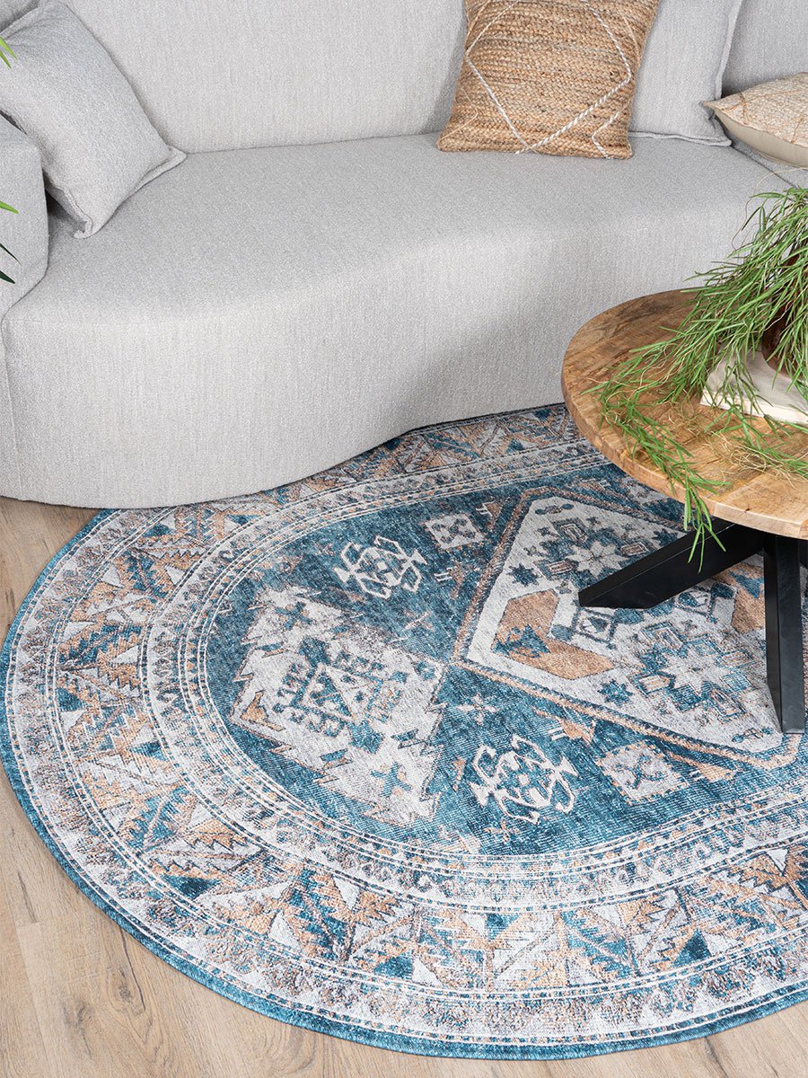 Vloerkleed Laria Blue 4 - Ovaal 200 x 290 cm