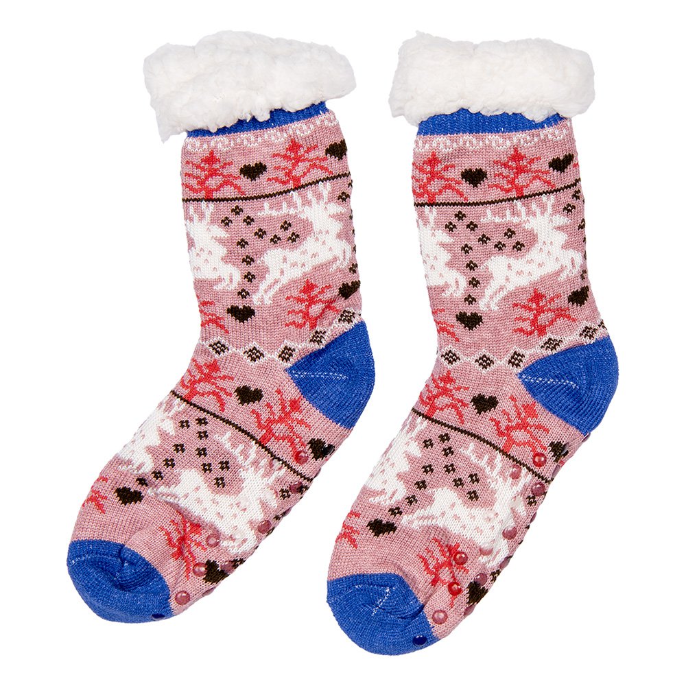 Kerstsokken set van 12 one size Meerkleurig Synthetisch Hert