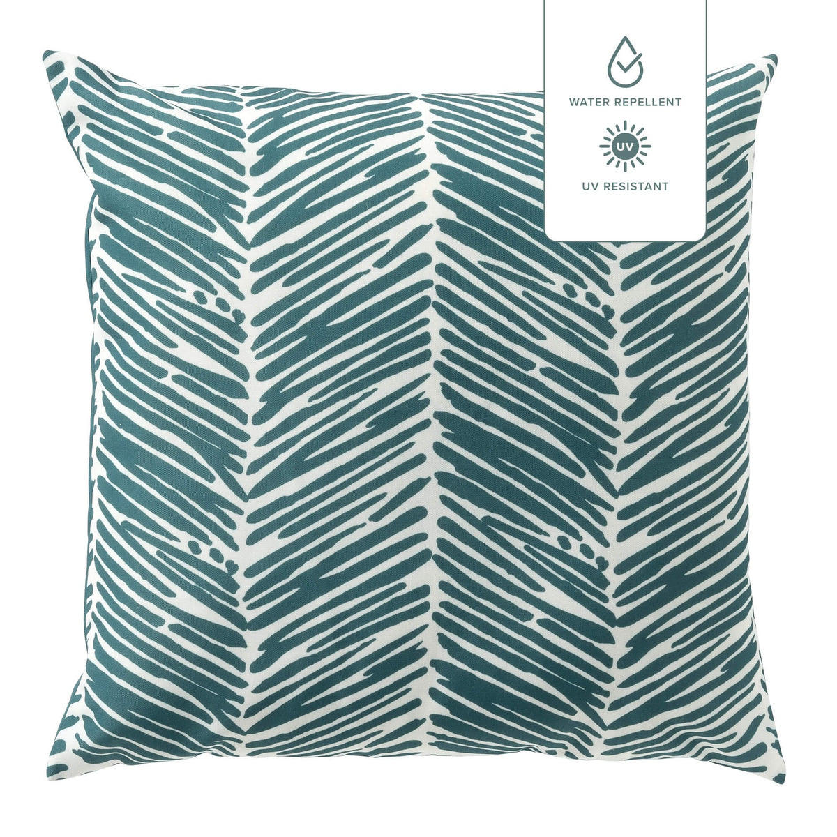 Dutch Decor Dean - Buitenkussen 45x45 cm - Alsemgroen - Groen, wit