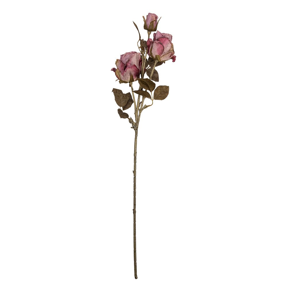 Kunstbloem Roos 70 cm Paars Kunststof