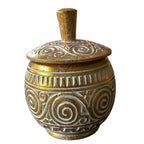 Houten pot met deksel