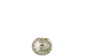 J-Line theelichthouder Mozaiek - glas - zilver/goud - small