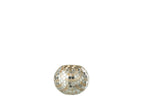 J-Line theelichthouder Mozaiek - glas - zilver/goud - small