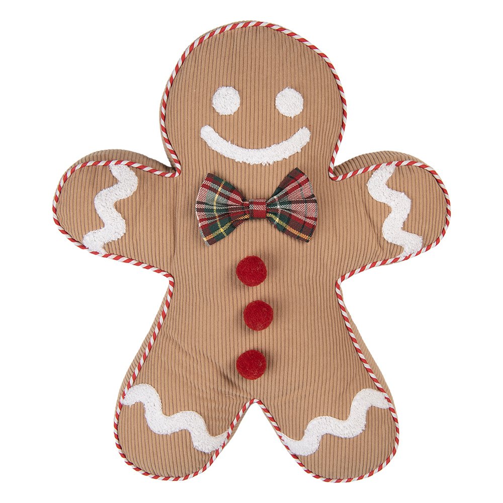 Sierkussen Gingerbread man 35x40x4 cm Bruin Polyester