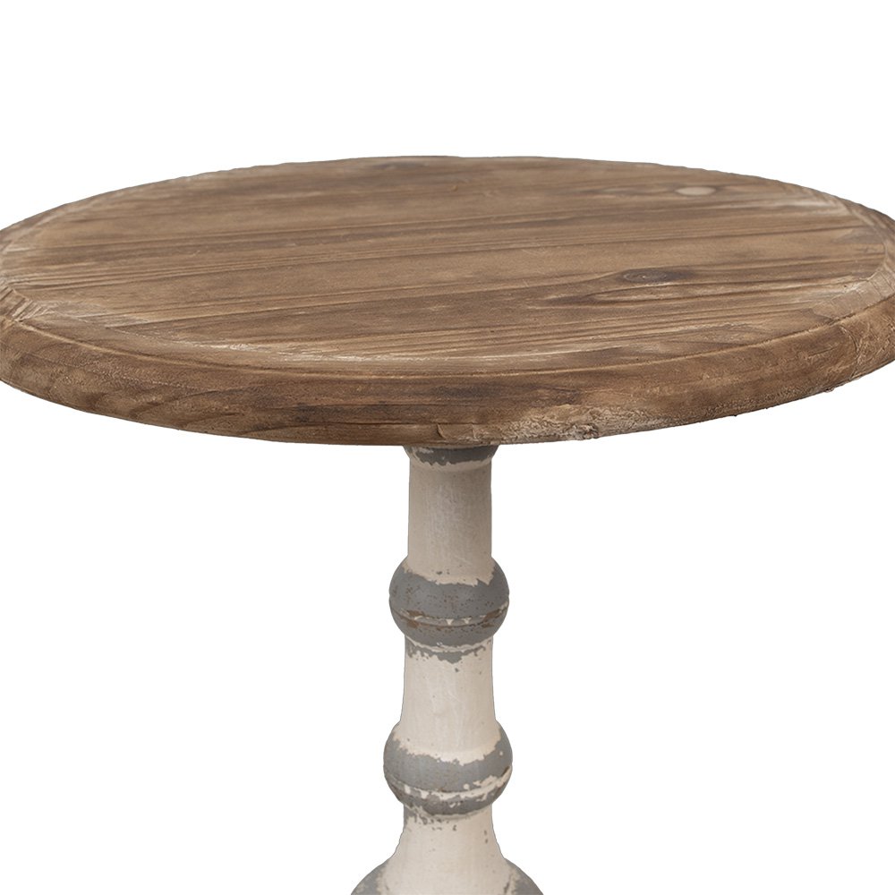 Bijzettafel Ø 51x71 cm Bruin Hout