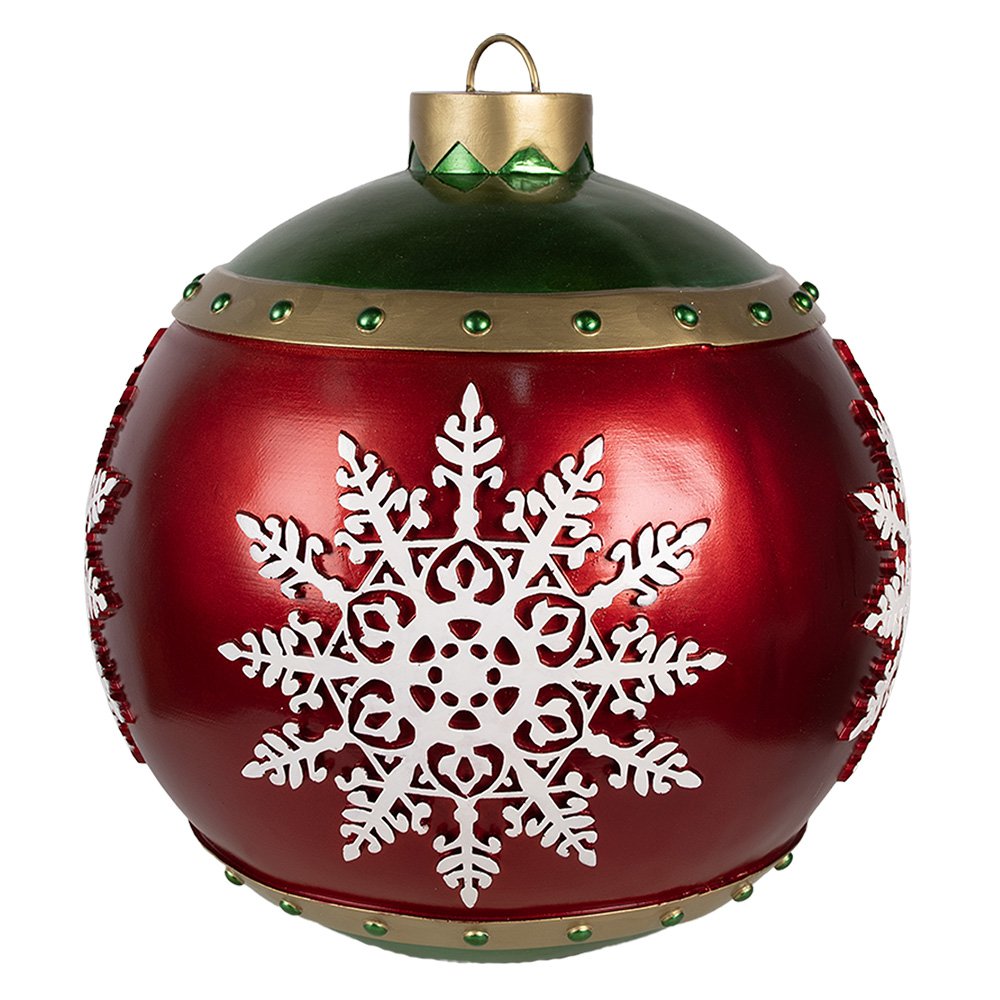 Grote Kerstbal Kerst Decoratie Ø 39x44 cm Rood Kunststof
