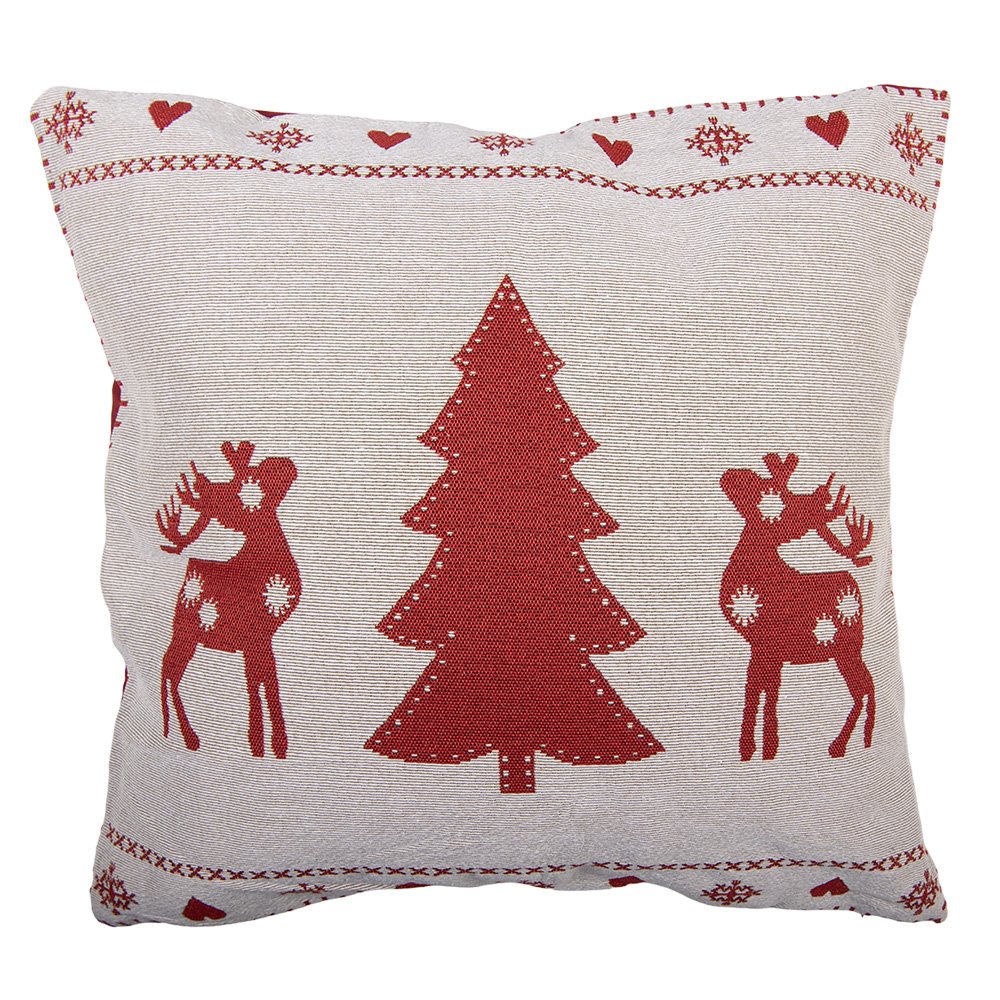 Sierkussen 44x44 cm Beige Polyester