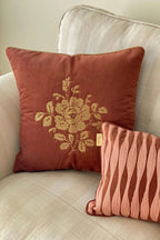 Kussenhoes | Camellia Rabarber Cross Stitch Kussenhoes van Sanctuary Living