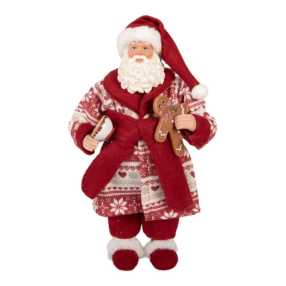 Kerstdecoratie Beeld Kerstman 15x11x28 cm Rood Kunststof