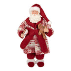 Kerstdecoratie Beeld Kerstman 15x11x28 cm Rood Kunststof