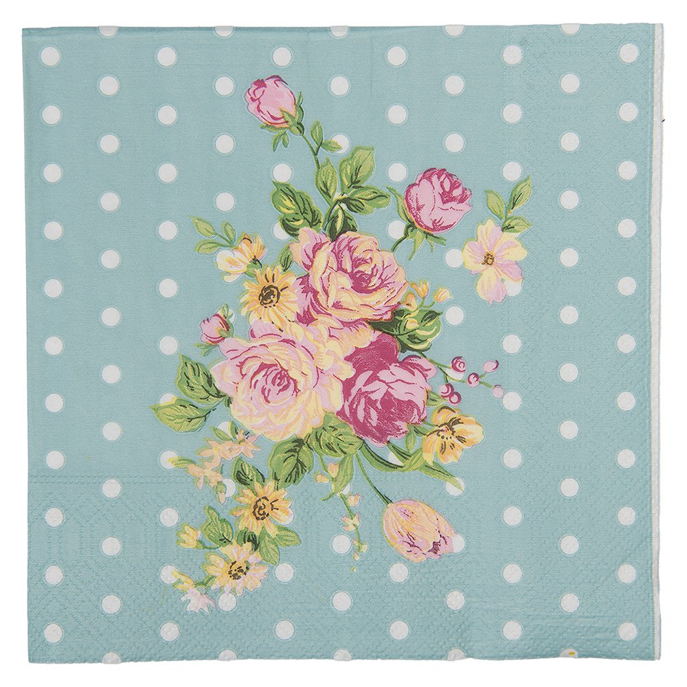 Servetten Papier Set van 20 33x33 cm Blauw Papier