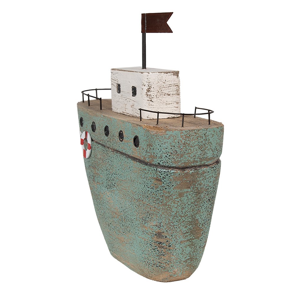 Decoratie Boot Groen Metaal