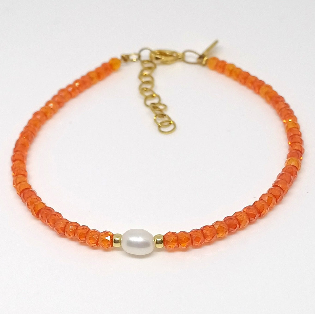 Zirkonia armband met zoetwaterparel