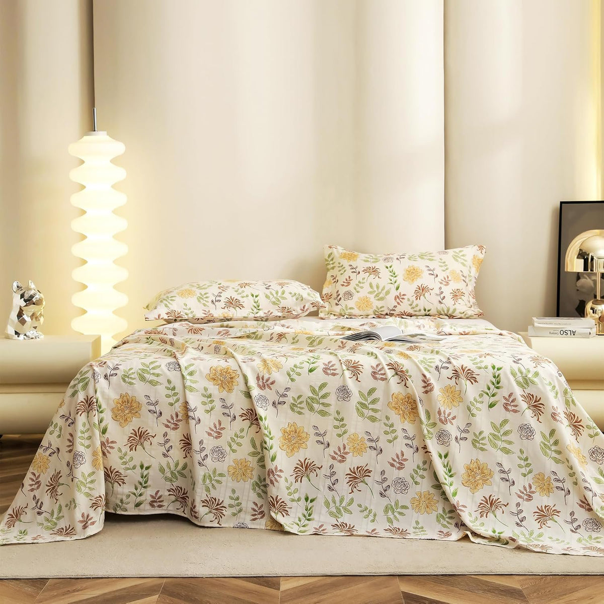 Kingsize laken - Cloud Cotton 300 TC - Bloemenontwerpset