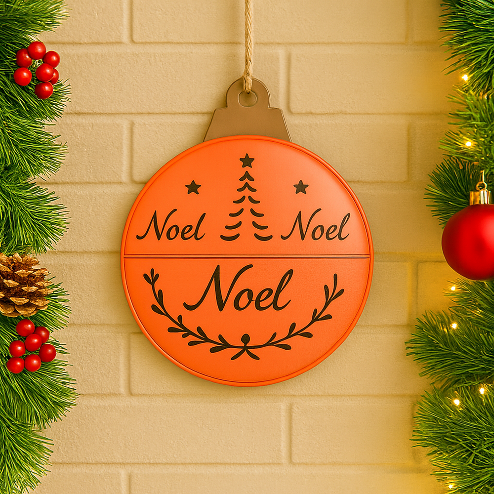 Iron Flat Christmas Ball: Noël L