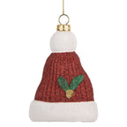 Kersthanger Kerstmuts 7x4x10 cm Rood Wit Kunststof
