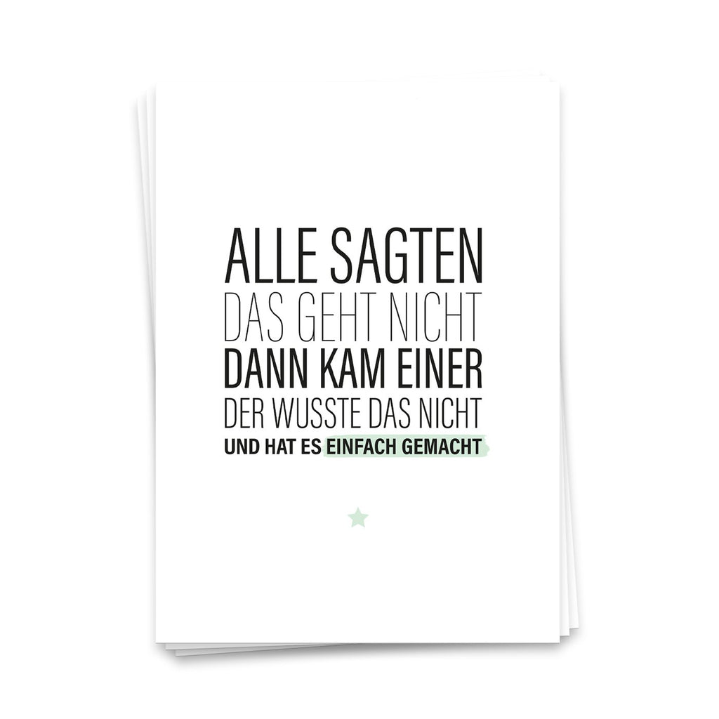 Iedereen zei dat dat niet werkt - ansichtkaart 10 set