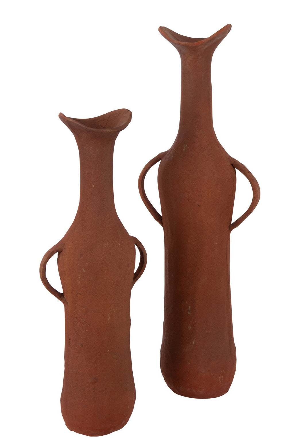 J-Line vaas - aluminium - terracotta - L