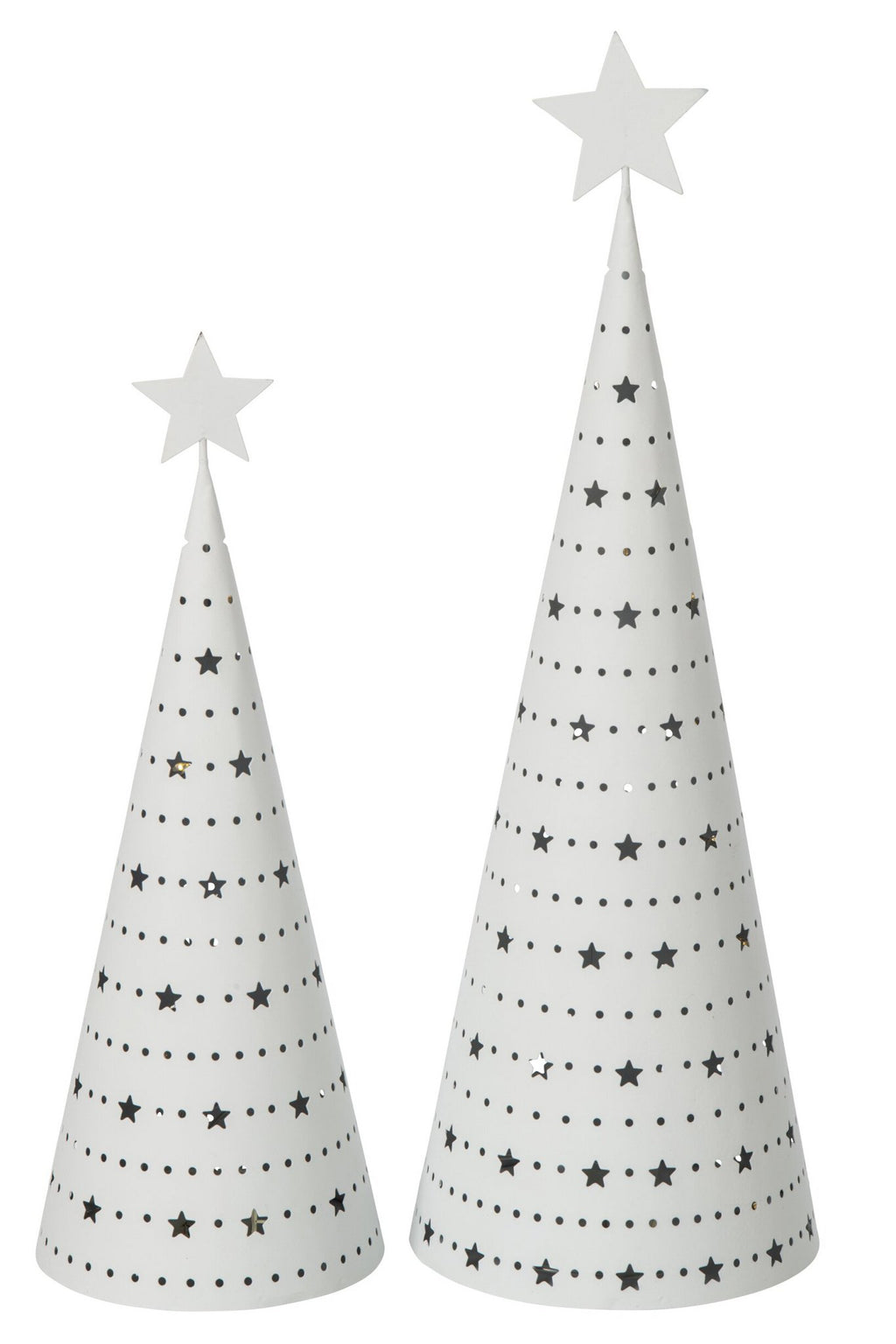 J-Line Ledkerstboom - ijzer - wit - large