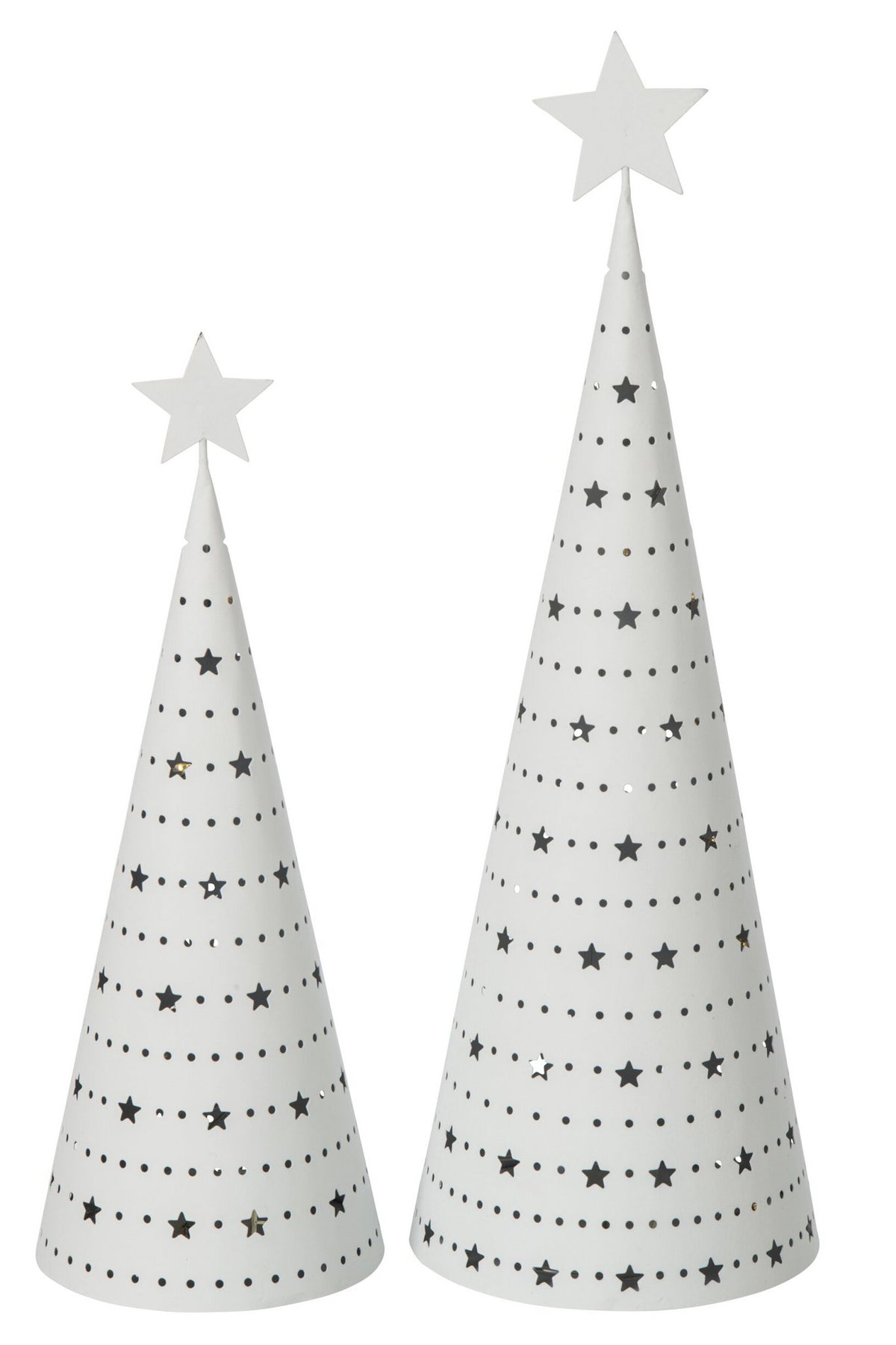 J-Line Ledkerstboom - ijzer - wit - large