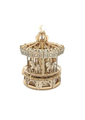 Inspirebox, 3D Muziekdoos, Houten Puzzel Carousel, BE011927, 20,5x20,5x27cm