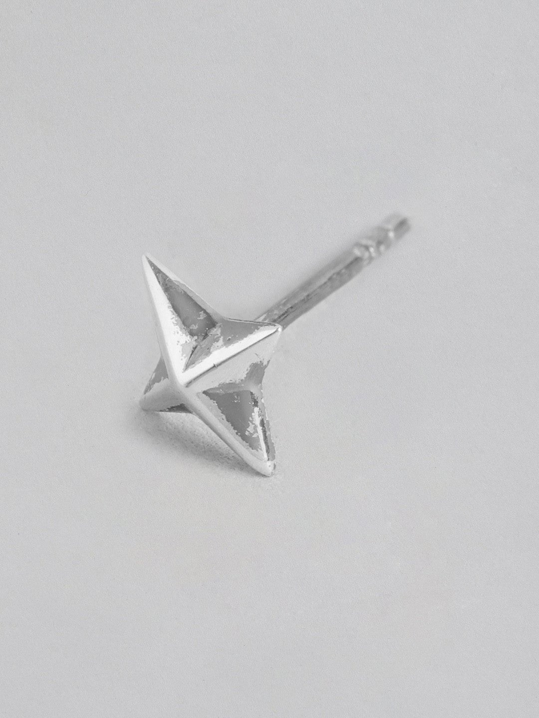 Oorknopjes | Sterling zilveren ster verguld 0,80 | Rhodium