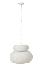 J-Line Ronde plafondlamp - ijzer - wit - large