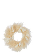 J-Line decoratie Krans Planten/Bladeren - naturel - large