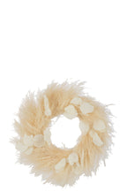J-Line decoratie Krans Planten/Bladeren - naturel - large