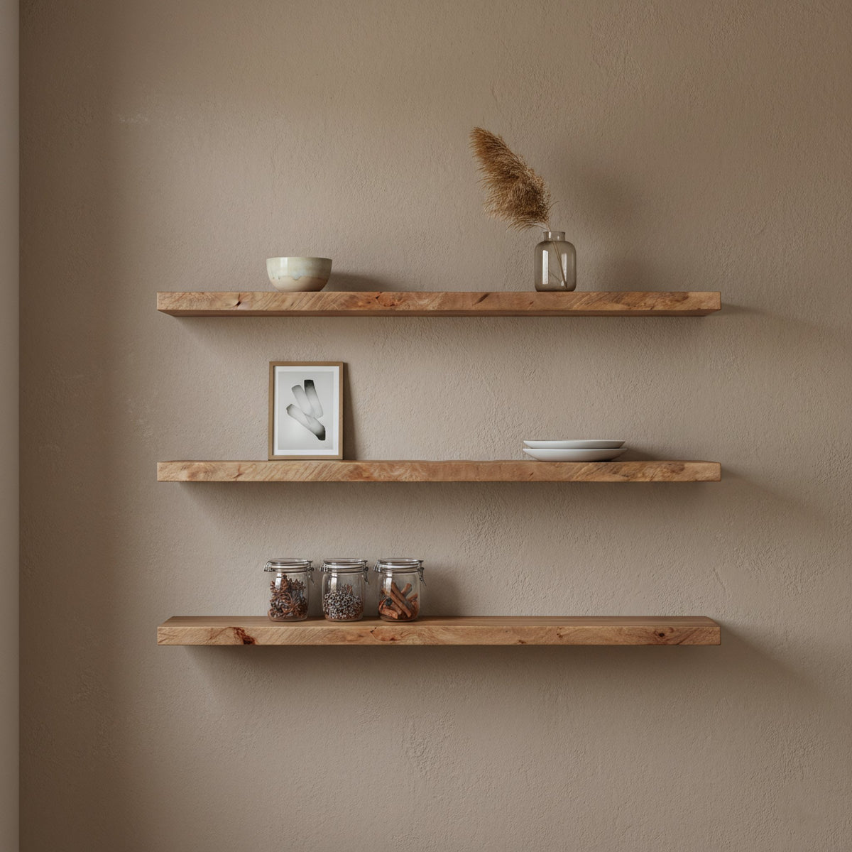Vintage mango zwevende wandplank