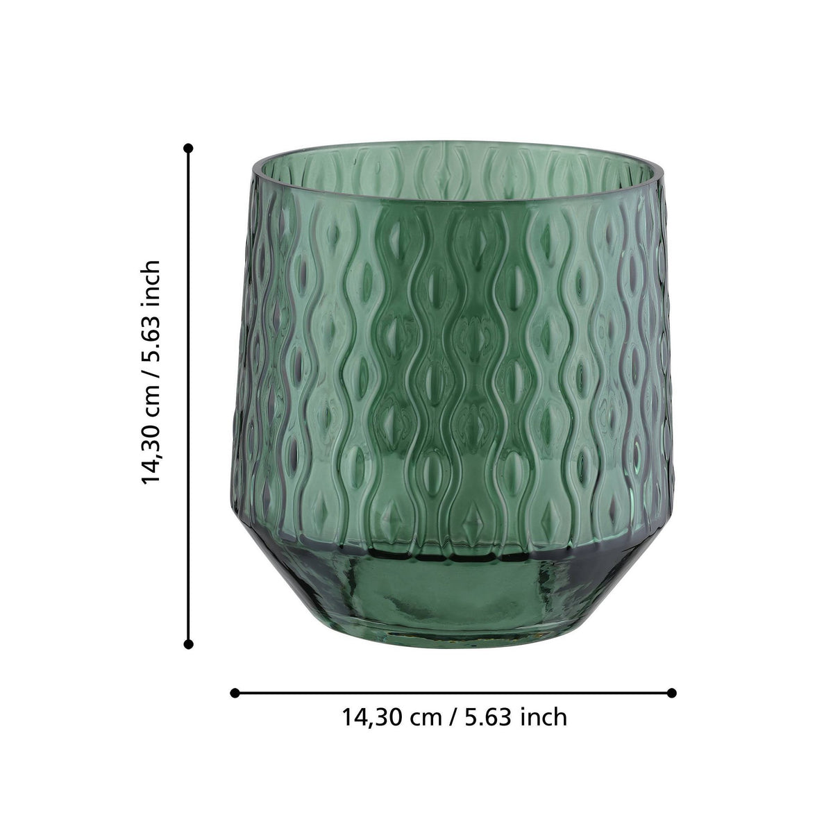 Windlicht Bezamby Groen 14x14cm